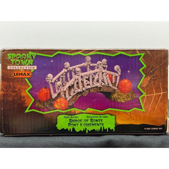 Lemax Halloween Village Bridge Of Bones Figurine With Pumpkins - Picture 9 of 11